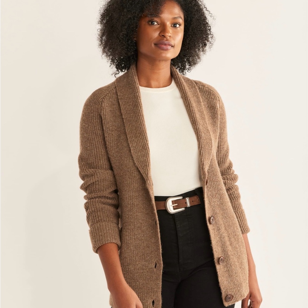 Pendleton Shawl-Collared Shetland Wool Cardigan - New with tag
